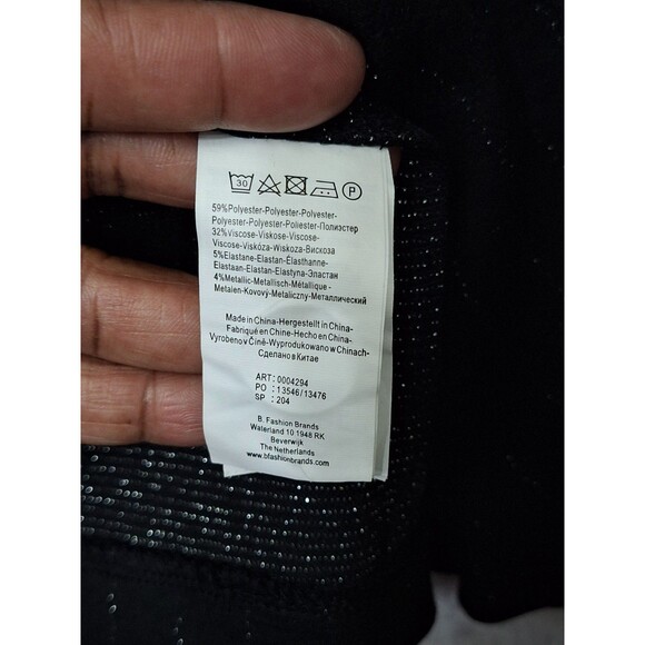 NWT Pinstriped Knit Blazer Women's Sz 8 One Button Black Pockets Career Classic - Picture 10 of 15